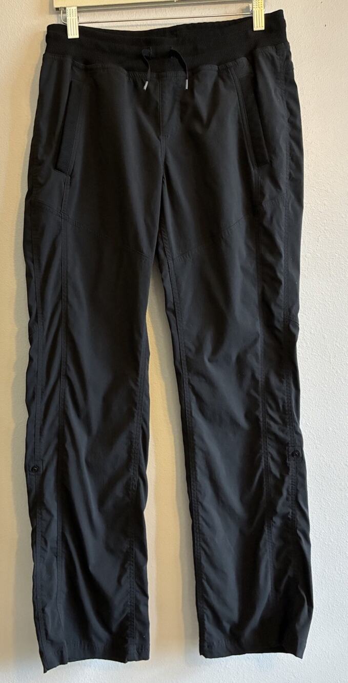 Marmot Women's M Outdoor Casual Pants Black Roll-Tab Convertible Hiking Capri